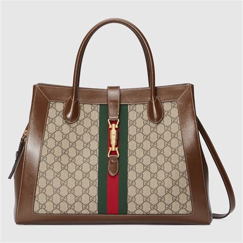 gucci canvas jackie bag|jackie 1961 large tote bag.